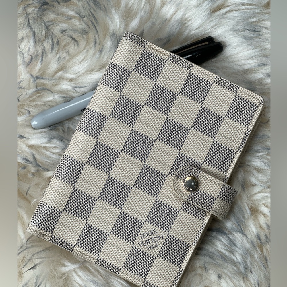 Preowned Louis Vuitton Agenda Damier Azur